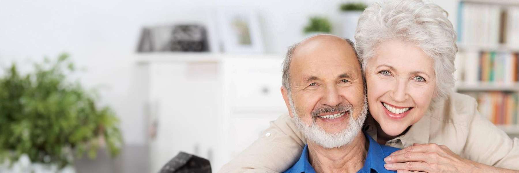 An elderly couple with dentures in Langhorne