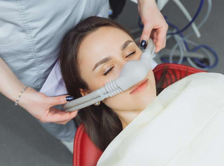 A patient receiving laughing gas | nitric oxide langhorne pa